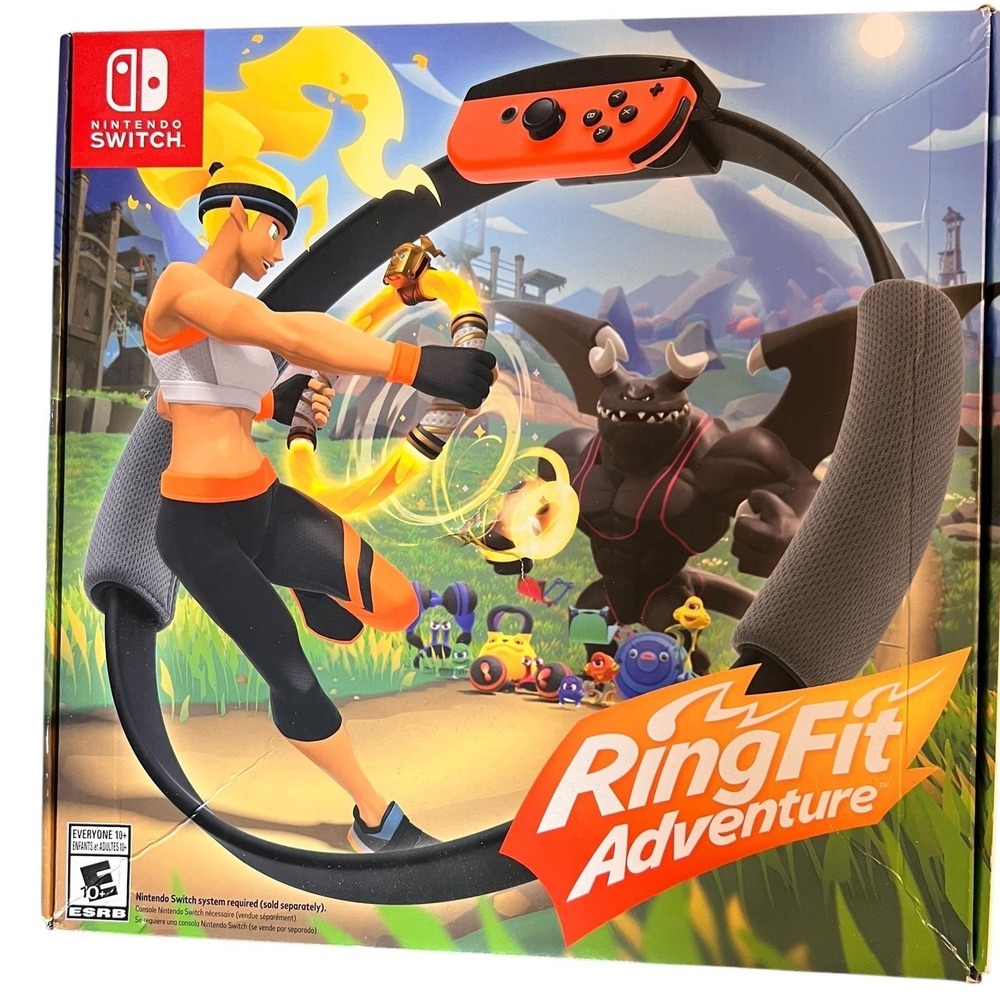 Nintendo Switch Ring Fit Adventure New Sealed Box Damage Ring-Con